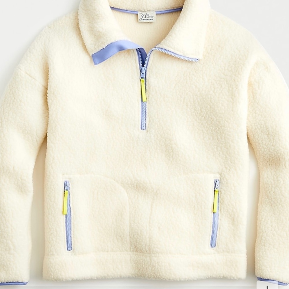 J.Crew Sherpa Fleece Pullover Jacket